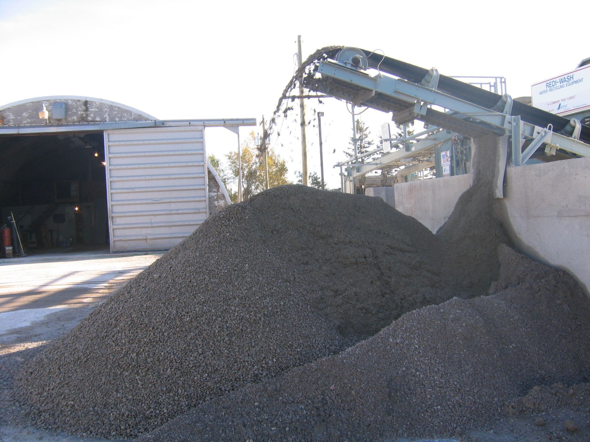 Reclaimed Mixed Sand And Aggregate From Redi-Wash Washout System Reclaimer